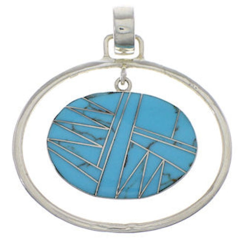 Turquoise Inlay Southwest Pendant EX43346
